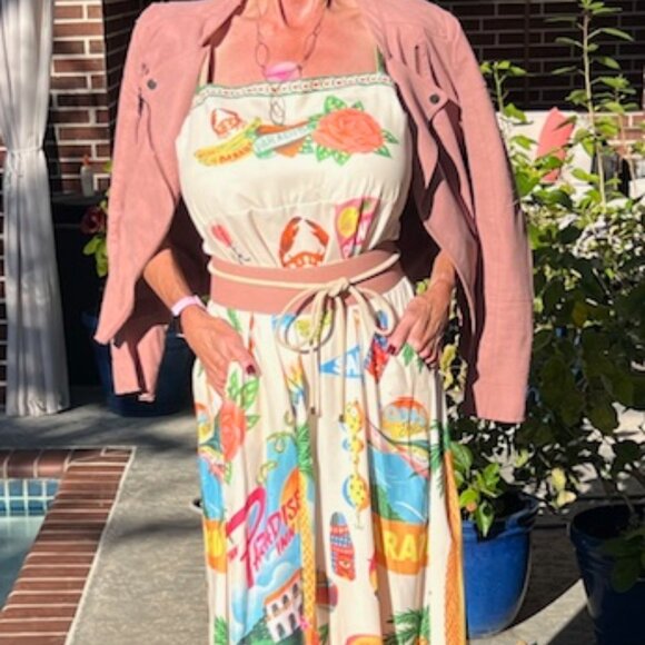 Dresses & Skirts - Beautiful Alemais Look-Alike Maxi Dress in Size M, Fitted Bust & Maxi Skirt